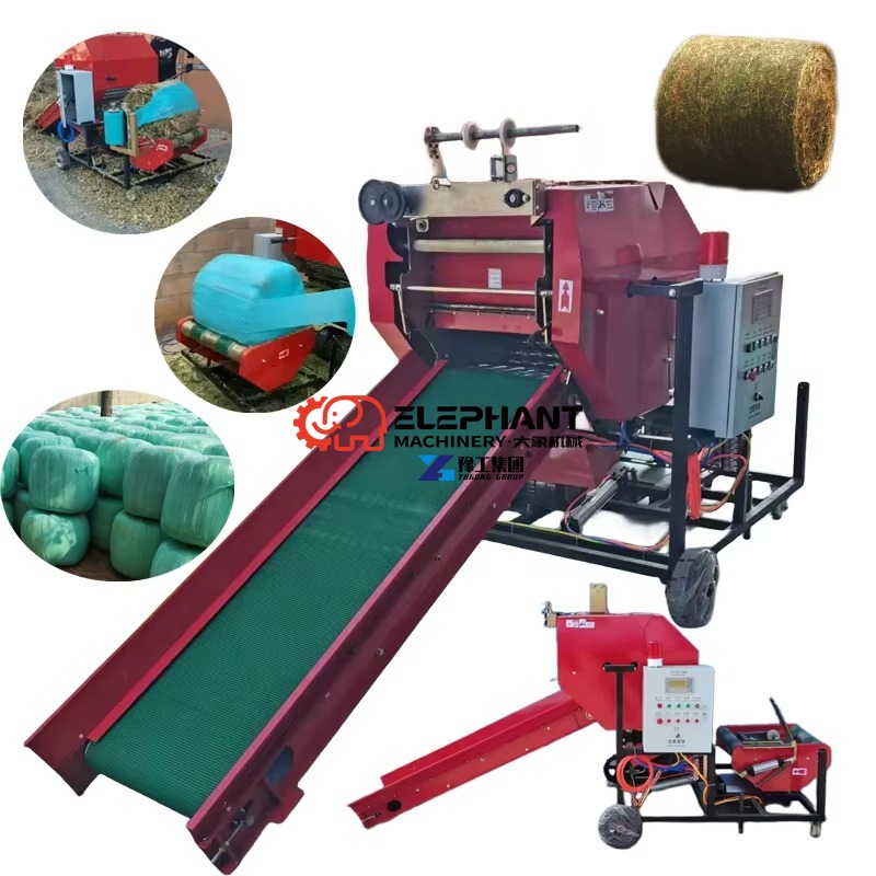 Agriculture Farming Process - เครื่องอัดฟางข้าวโพดอัตโนมัติสำหรับบรรจุ ห่อ และตัดฟาง ใช้สำหรับการแปรรูปอาหารสัตว์ในฟาร์มเกษตร