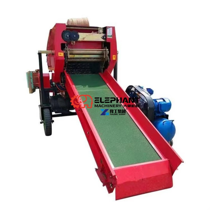 Agriculture Farming Process - เครื่องอัดฟางหญ้าดีเซลพร้อมห่อหุ้มสำหรับการเกษตร อุปกรณ์การเกษตรสำหรับฟาร์ม ใช้ในการแปรรูปฟางและหญ้าเป็นอาหารสัตว์